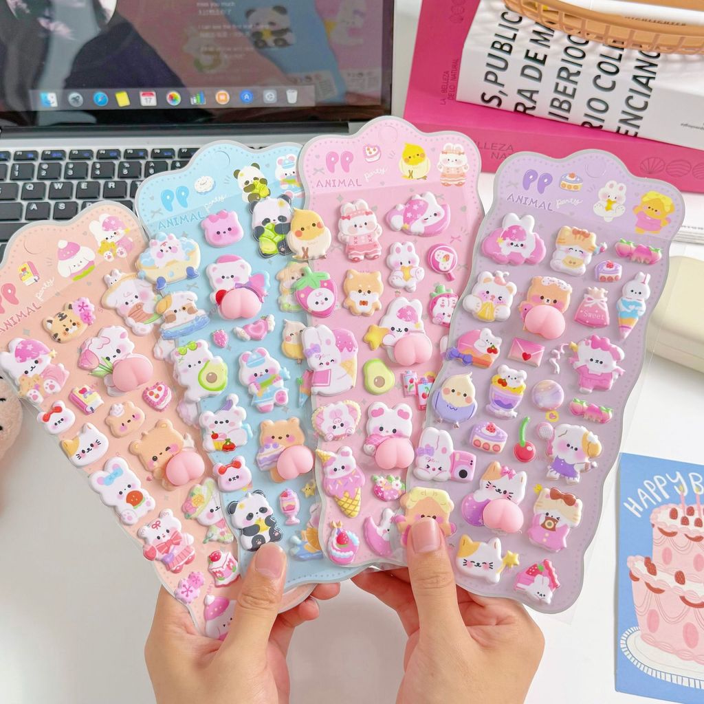 Phone Accessories For Kids - 4 stuks 3D zachte schattige kont
