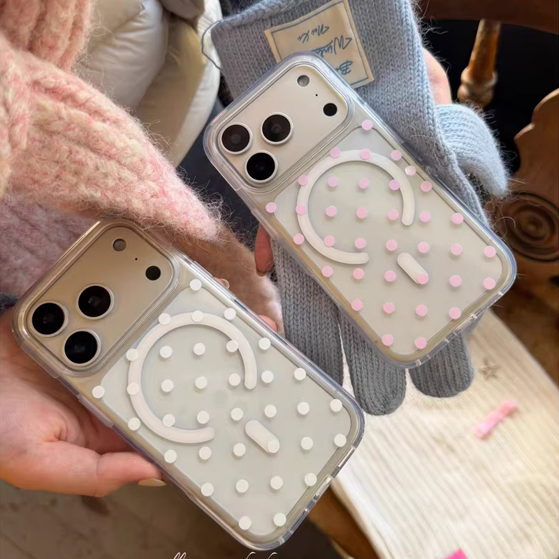 Phone Accessories For Girls - Koreaanse Ins Polka Dots Y2K Girl