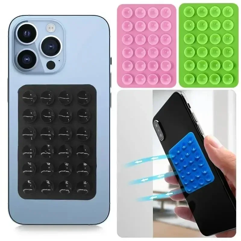 Phone Accessories Holder - Siliconen klevende smartphonehouder met antislip zuignap,