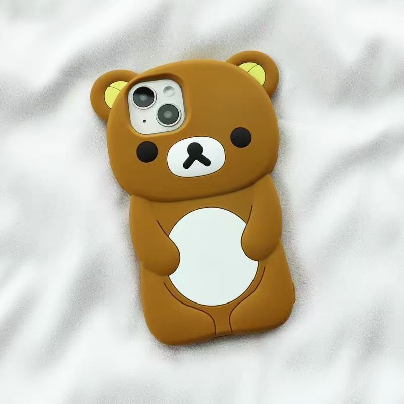 Phone Accessories Business - Rilakkuma siliconen telefoonhoesje schattig cartoon volledig