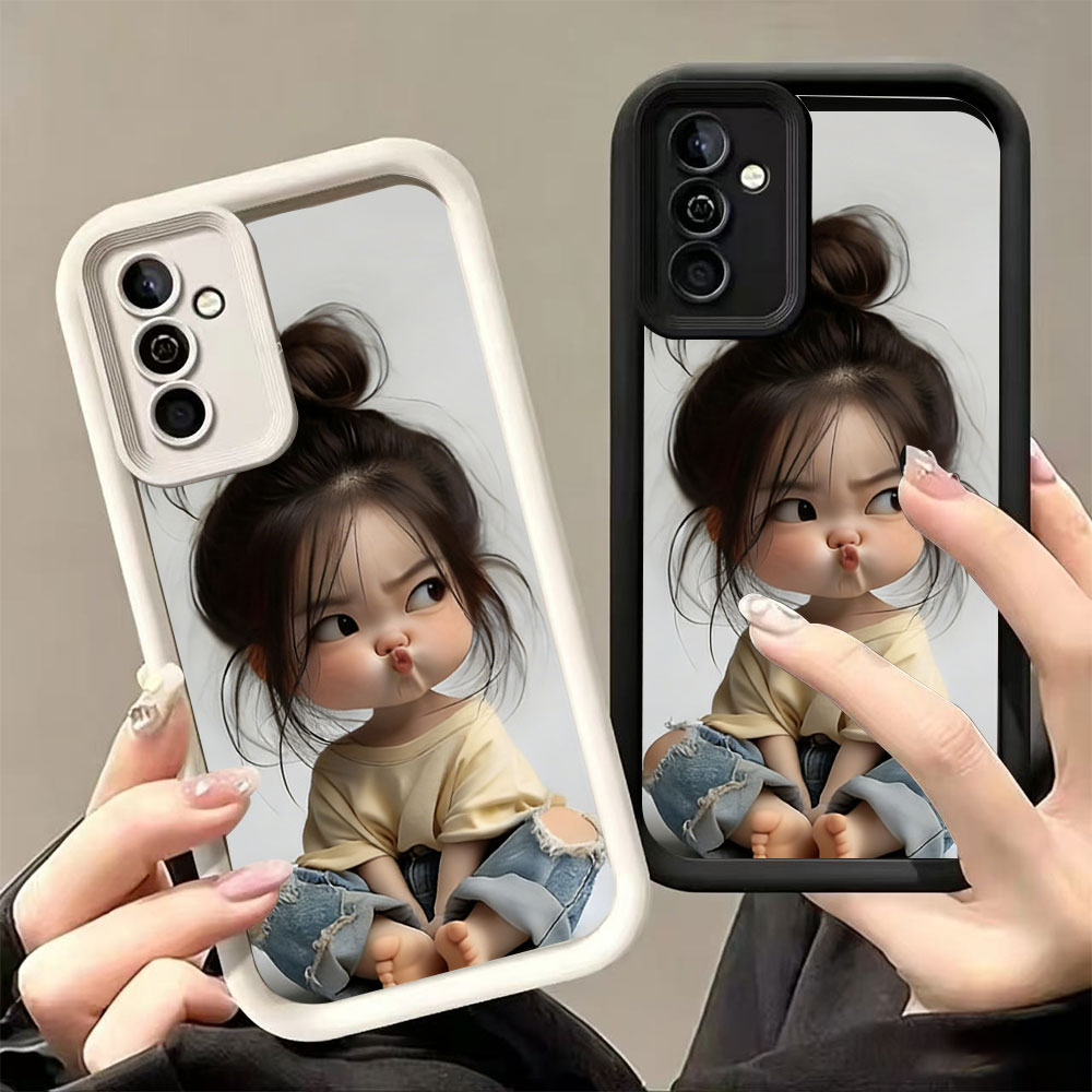 Phone Accessories For Girls - Vleesballetjes Hoofd Meisje Siliconen Stootvaste Telefoonhoesje