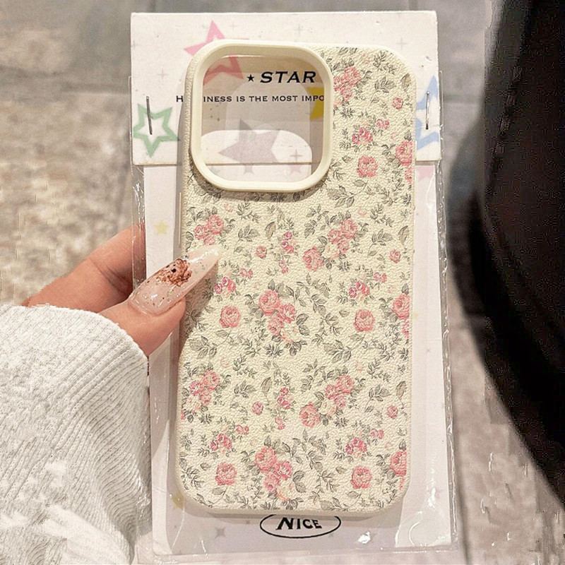 Phone Accessories For Girls - Schattig meisje bloemen wit klassiek zacht