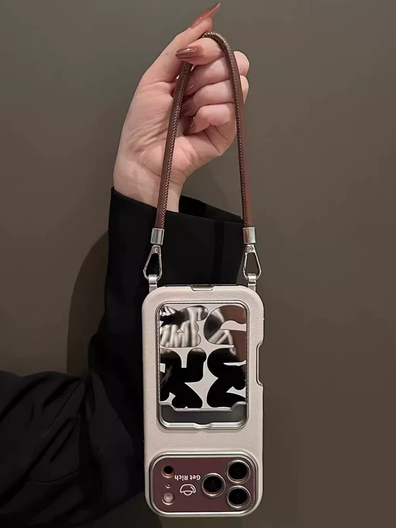 Luxe lederen spiegelkaart houd - Phone Accessories Holder recensie en prijs
