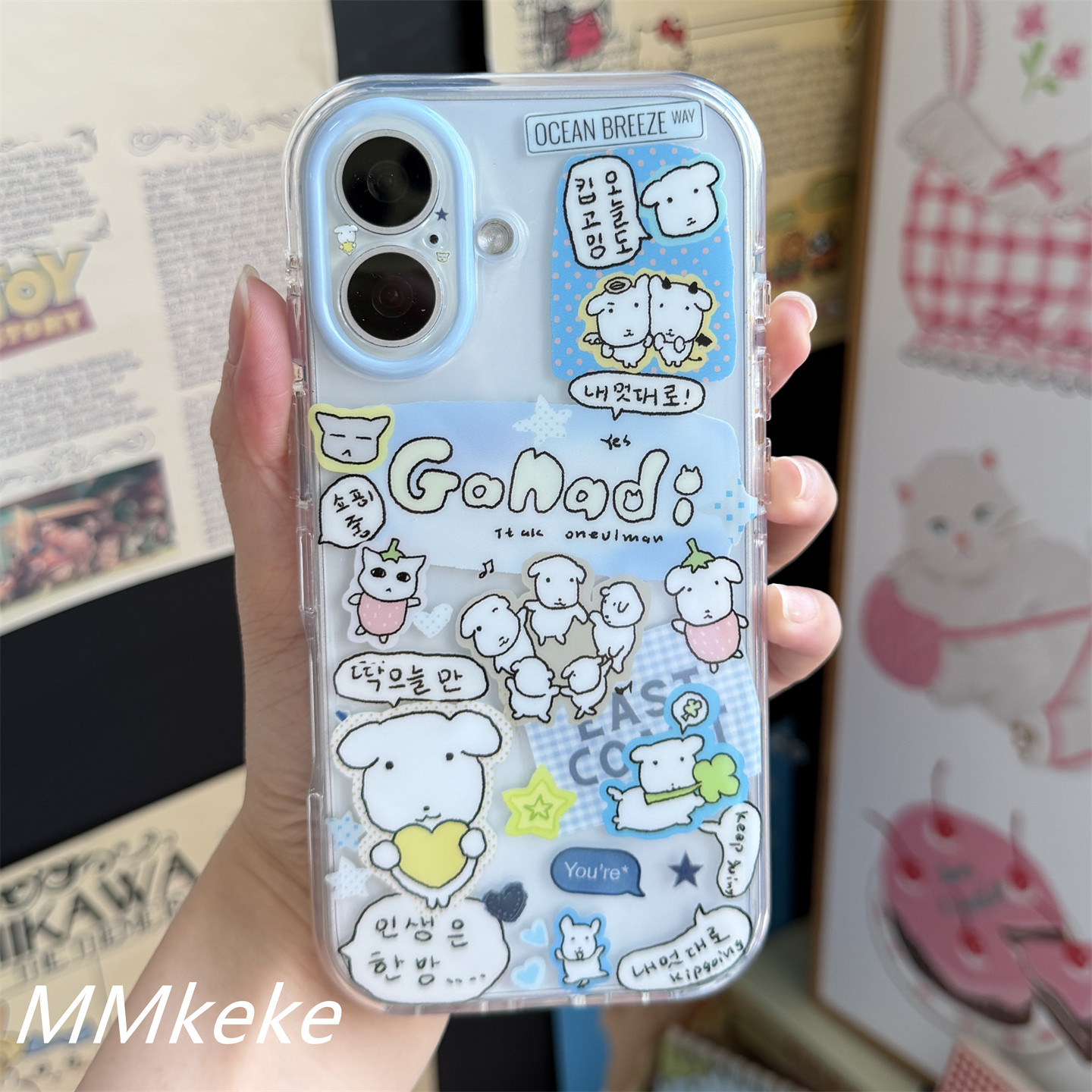 Korea ins Big Head Puppy Line  - Phone Accessories For Girls recensie en prijs