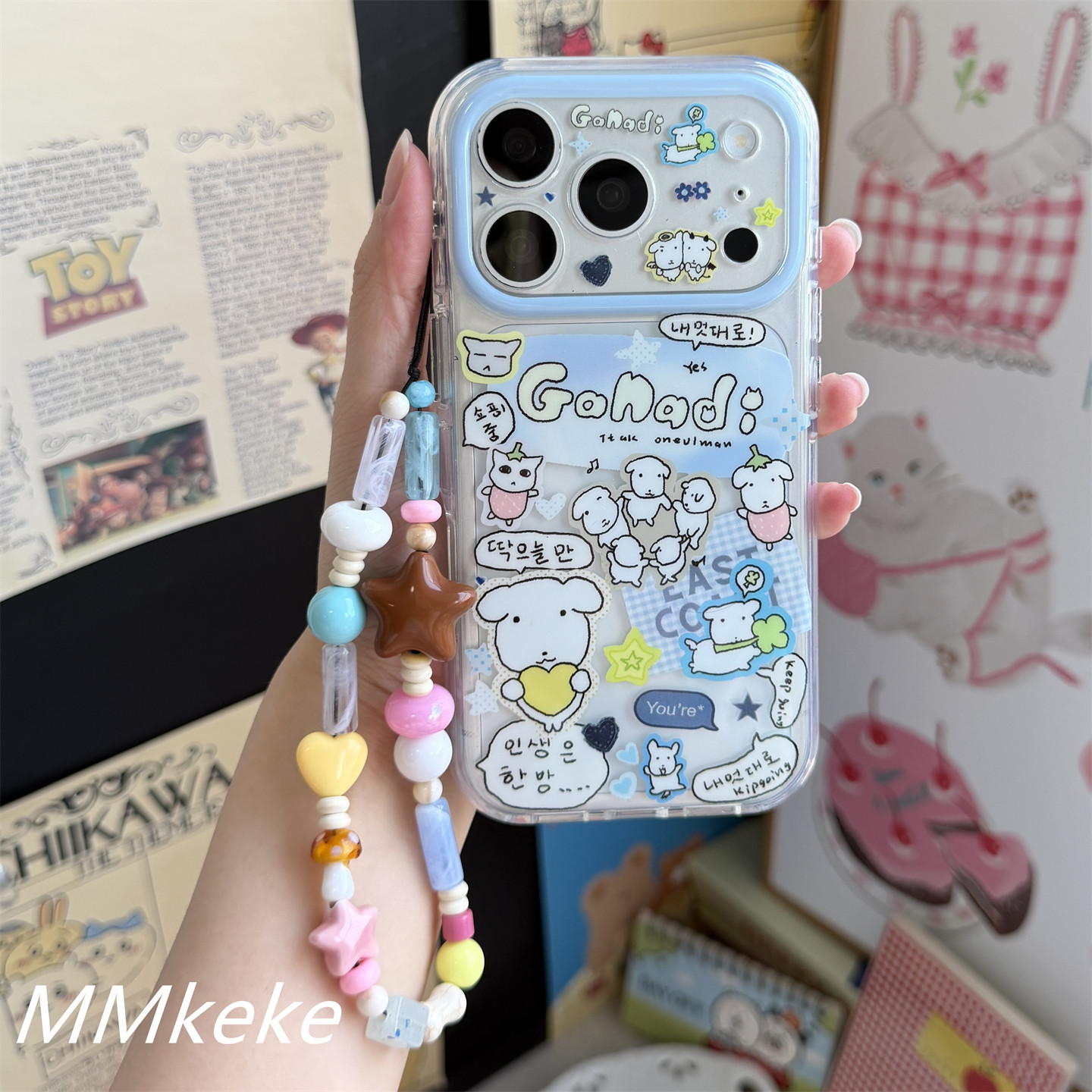 Korea ins Big Head Puppy Line  - Phone Accessories For Girls recensie en prijs