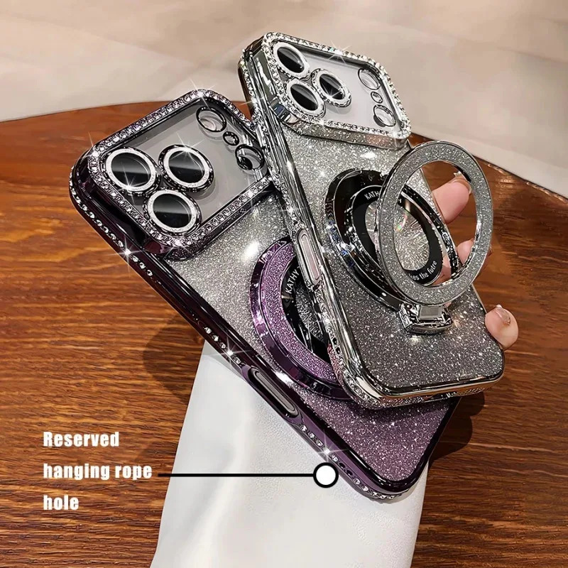 Transparante diamantglitter ma - Phone Accessories Holder recensie en prijs