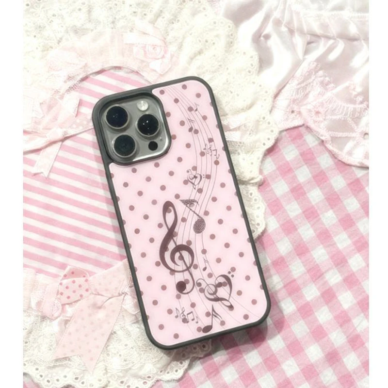 Koreaanse roze bruine polkadot - Phone Accessories For Girls recensie en prijs