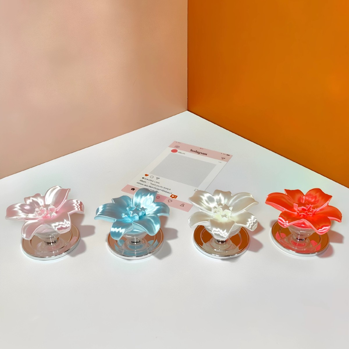 Glanzende parel lily bloem mag - Phone Accessories For Girls recensie en prijs